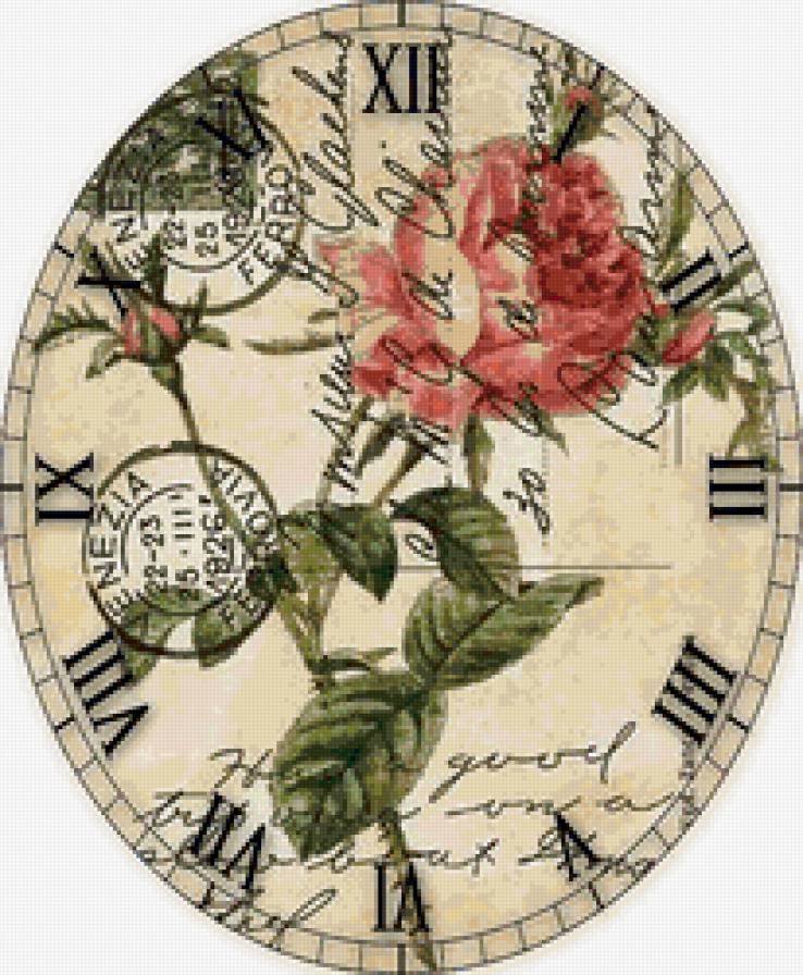 роза - часы, почта, цветок, письмо - предпросмотр