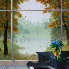 Схема вышивки «Вид из окна»