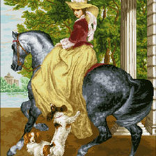 Схема вышивки «девушка»