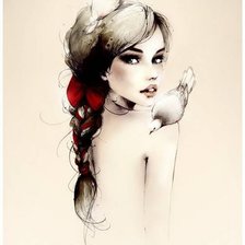 Схема вышивки «Голубка»