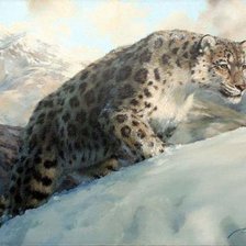 Схема вышивки «Снежный барс»