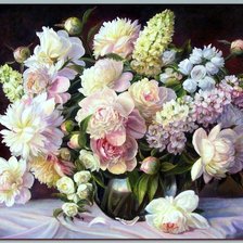 Схема вышивки «Пионы»