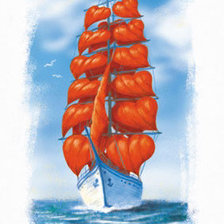 Схема вышивки «парус»