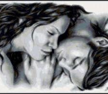 Схема вышивки «влюбленные»