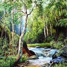 Схема вышивки «Лесная река»