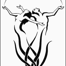 Схема вышивки «двое»