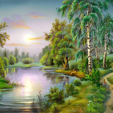 Схема вышивки «русский лес»