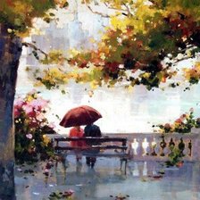 Схема вышивки «Двое.»