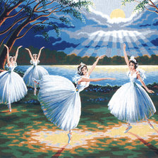 Схема вышивки «лебединое озеро»