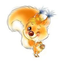 Схема вышивки «Белочка»