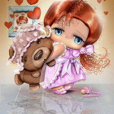 малышка и мишка