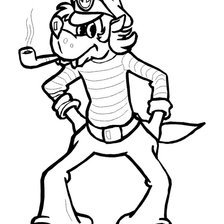 Схема вышивки «волк»