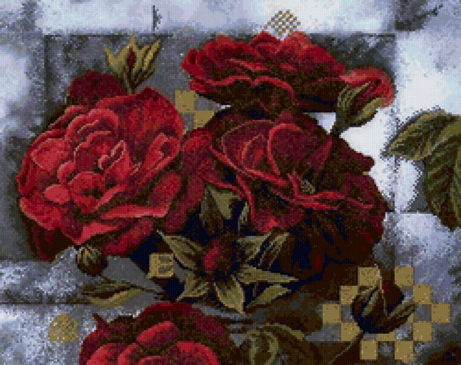 Розы - цветы, ваза, букет - предпросмотр