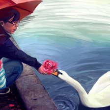 Схема вышивки «На пруду»