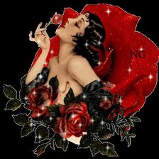 Схема вышивки «Девушка в розе»