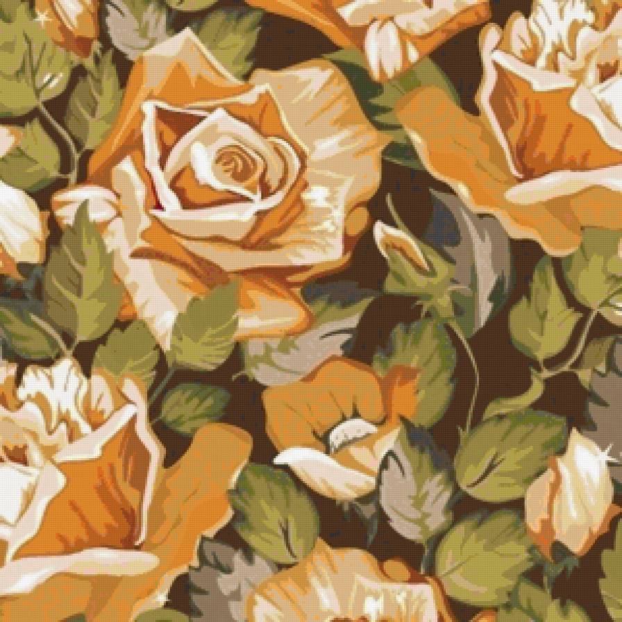 садовые розы - подушка, розы, панно - предпросмотр