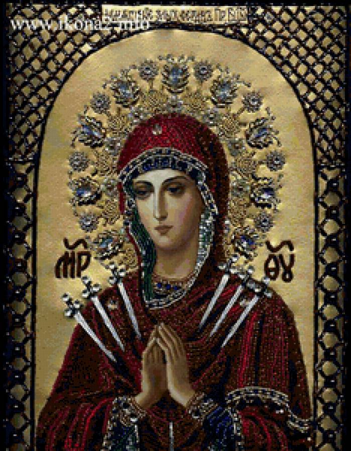 семистрельная богоматерь - икона умягчения злых сердец - предпросмотр