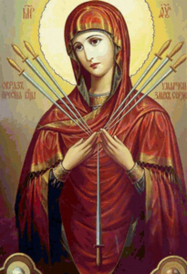 семистрельная богоматерь - икона умягчения злых сердец - предпросмотр