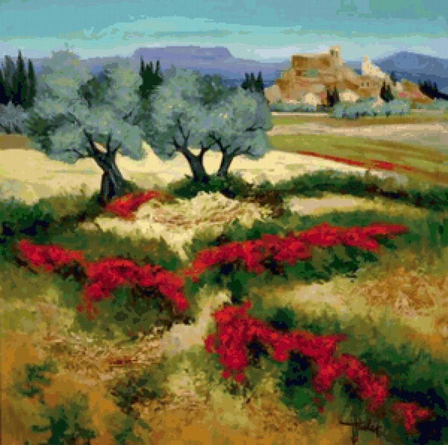 Цветение маков - jean triolet, живопись - предпросмотр