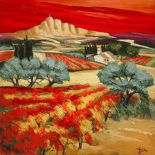 Схема вышивки «Багровый закат»