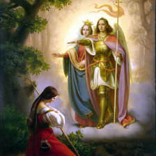 Схема вышивки «Явление святых Екатерины и Михаила»