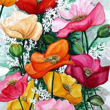 Схема вышивки «маки»