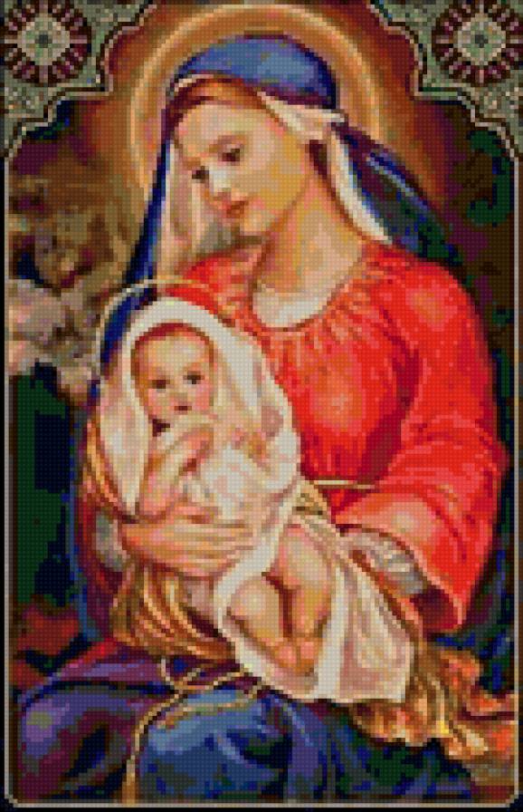 мать с младенцем - женщина, младениц, мадонна, мать, ребенок - предпросмотр