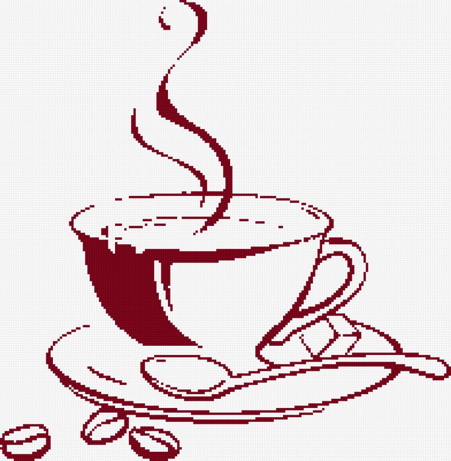 філіжанка кави - на кухню, чашка, монохром, кофе - предпросмотр