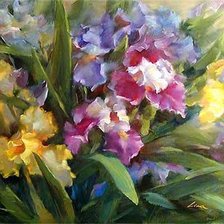 Схема вышивки «ирисы»