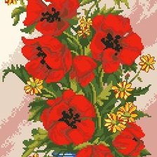Схема вышивки «маки»