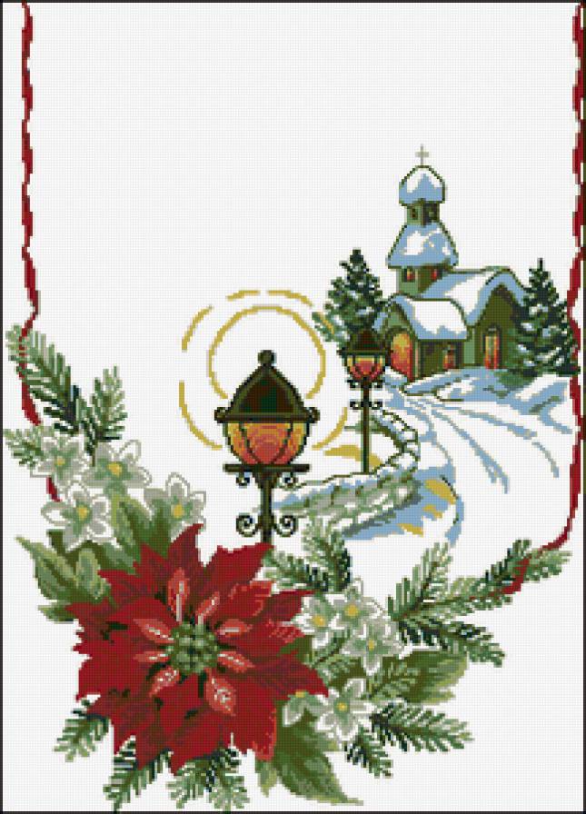 картина - зима, новый год, рождество - предпросмотр