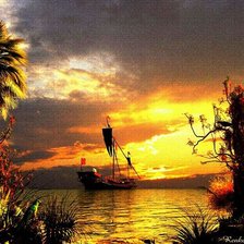 Схема вышивки «Корабль»