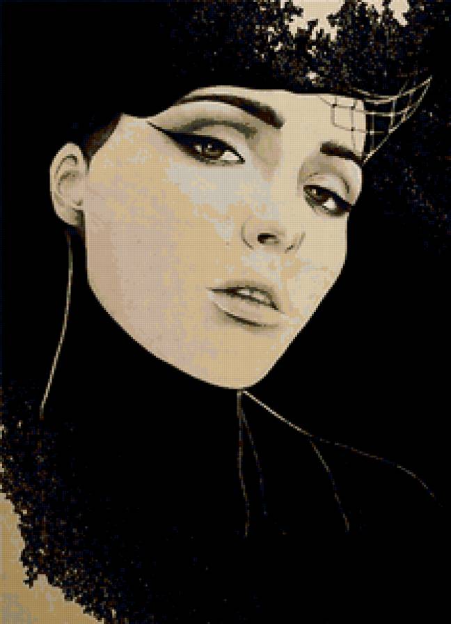 девушка - черно-белое, женщина, девушки, лицо, монохром, портрет, образ - предпросмотр