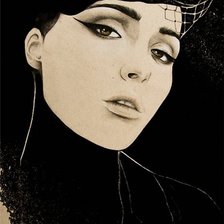 Схема вышивки «девушка»