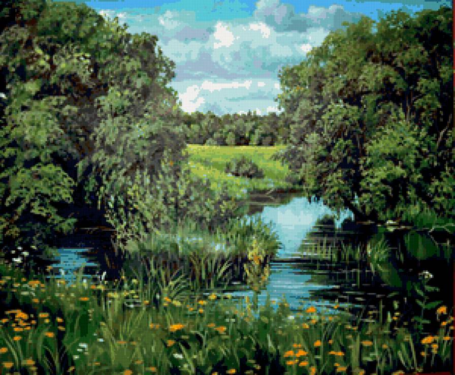 Серия "Пейзаж. Лето" - пейзаж, лето, река - предпросмотр