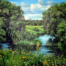 Схема вышивки «Серия "Пейзаж. Лето"»