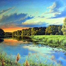 Схема вышивки «Серия "Пейзаж. Лето"»