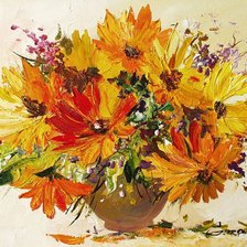 Схема вышивки «осенний букет.»