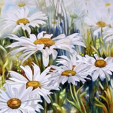 Схема вышивки «Ромашковое поле»