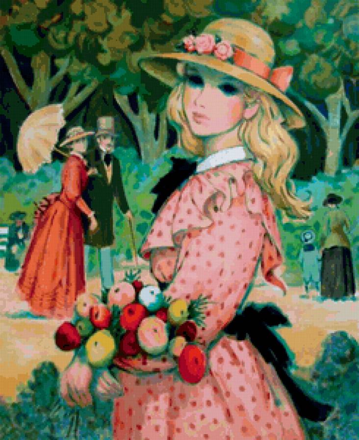 Ретро - женский образ, живопись, francois batet - предпросмотр