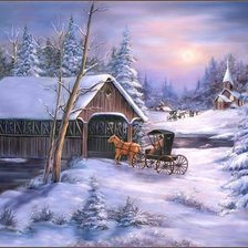 Схема вышивки «Зима»