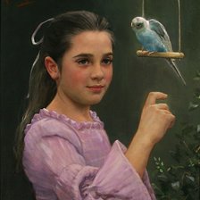 Схема вышивки «Игра с попугаем»