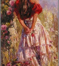 Схема вышивки «Прогулка среди роз»