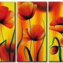 Схема вышивки «Триптих "Маки"»