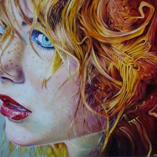 Схема вышивки «девушка»