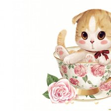 Схема вышивки «котенок»