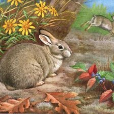 Схема вышивки «кролик»