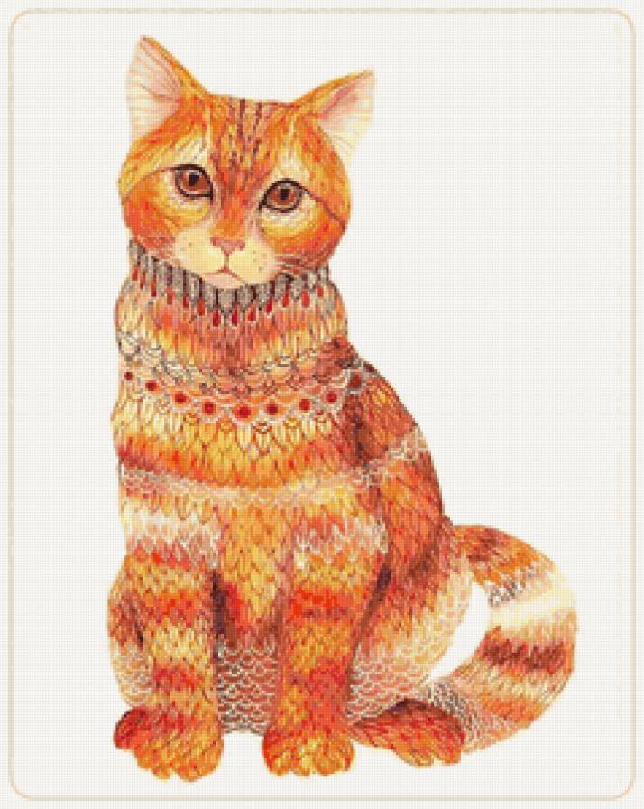 Серия "Животные в узорах" - животные, кошки, узоры - предпросмотр