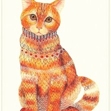 Схема вышивки «Серия "Животные в узорах"»