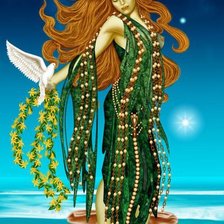 Схема вышивки «девушка»